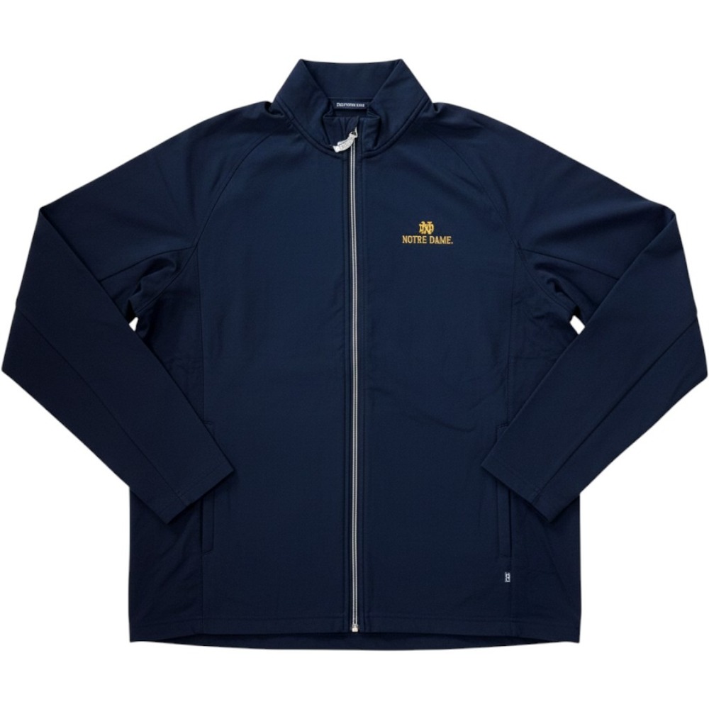 Cutter & Buck Mens New Notre Dame Fighting Irish Full Zip Jacket Navy Blue Large